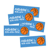 Basketball Rectangle Contact Labels
