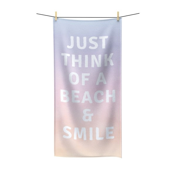 Smile More Beach Towel