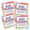 Stripes Square Contact Labels