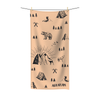 Orange Retro Camper Towel